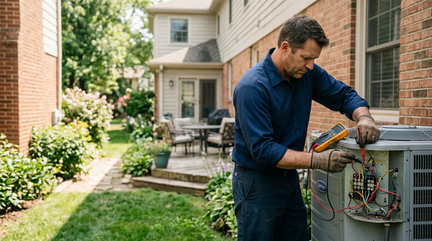 HVAC technician working near Laketon, IN